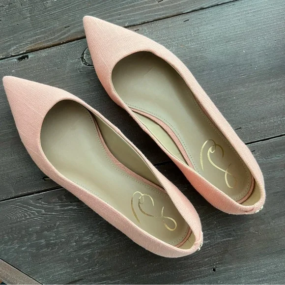 Sam Edelman canvas flats pointed toe pink 7.5 EUC - Picture 2 of 5